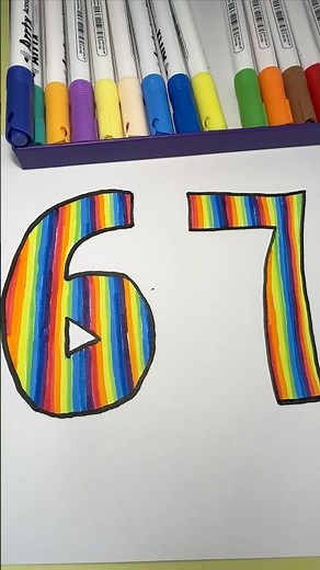 How to draw 67 Six Seven 6️⃣7️⃣