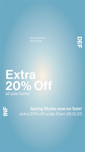 Extra 20% off all Sale items! | Infinite Definite Shop | Facebook