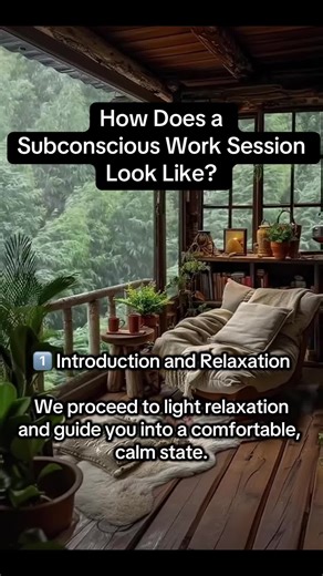 HOW DOES A SUBCONSCIOUS WORK SESSION LOOK LIKE? Many people ask what happens during a session, so today I’ll explain in detail. 1️⃣ Introduction and Relaxation The session begins with a conversation where we discuss your concerns or any discomfort you’re experiencing. Then, we proceed to light relaxation and guide you into a comfortable, calm state. 2️⃣ Working with the Subconscious In this state, we gently connect with your subconscious, which holds all the answers. The process may include visu