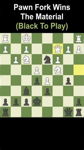 Pawn Fork Wins The Material | Simple But Deadly | Puzzle 129 #shorts #youtubeshorts #viral