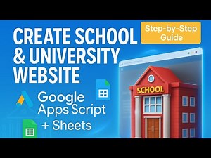 Create a School & University Website System Web App with Apps Script| Step-by-Step Guide #google