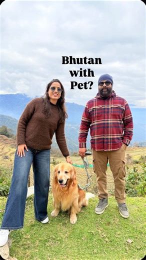 Pablo | The Golden Child🐶 on Instagram: "Traveling to Bhutan with our pet dog wasn’t easy — but we made it happen. 🐶✈️ From train bookings to cab arrangements, and carefully following every import/export process for traveling with a pet by road, it took a lot of planning. And then… we finally arrived in the Kingdom of Bhutan — breathtakingly beautiful in every way. 🏔️✨ Every effort was worth it just to see him experience this journey with us. Bhutan is truly a pet-friendly country, and the pe