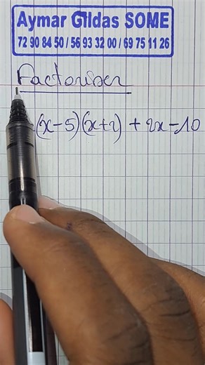 voici comment factorisation une expression littérale niveau troisième afin de préparer le bepc #coursdappuisomé #coursenligne #mathématiques #bepc2026
