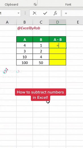 How to Subtract Numbers in Excel: Step-by-Step Guide