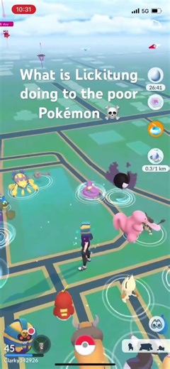 What is Lickitung doing to the poor Pokémon 💀