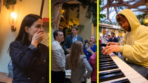 When opera meets piano in a restaurant