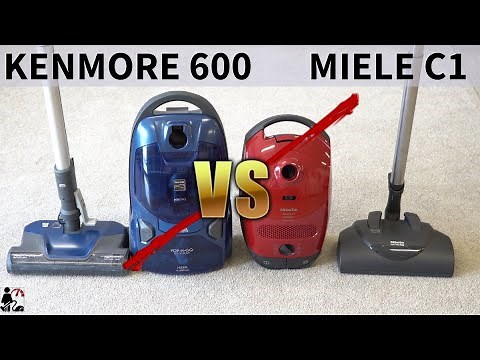 Kenmore 600 series Pop N Go VS Miele C1 Canister Vacuum Cleaner Comparison