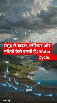 How Water Travels from Ocean to Clouds, Glaciers & Rivers | Complete Water Cycle Explained 🌍#ai