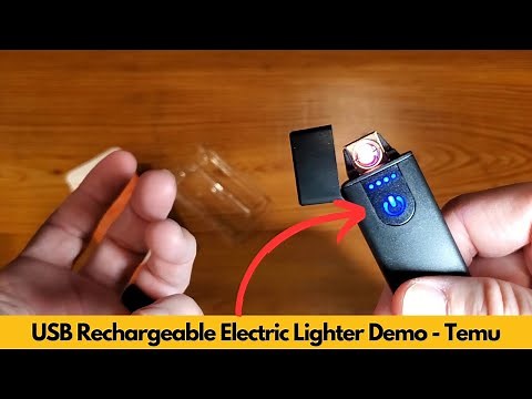 USB Rechargeable Electric Lighter Demo and Review - Temu