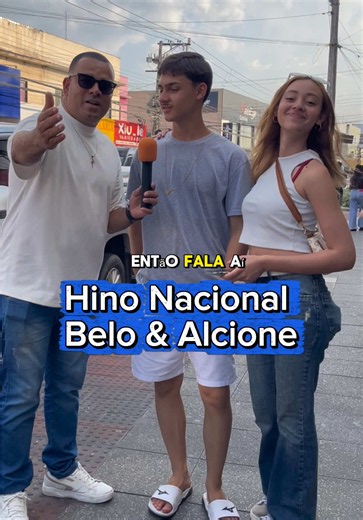 Belo e Alcione cantam Hino Nacional do Brasil