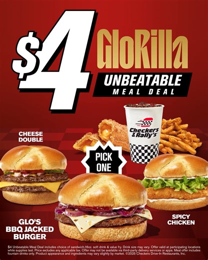 You haven't tried GloRilla's menu items at Checkers & Rally's yet? You're gonna wanna get on that. Order Glo Da P’s BBQ Double or Big Glo’s BBQ Buford—only at Checkers & Rally's. | Checkers and Rally's