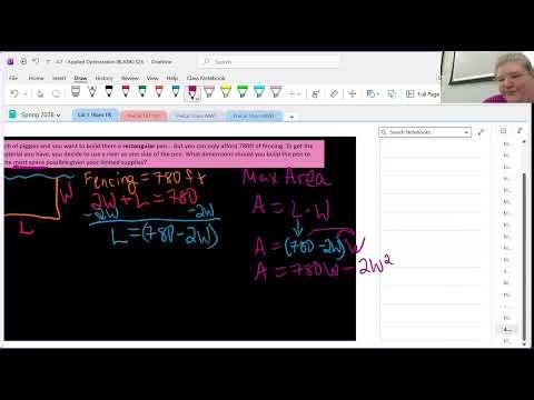 Cal 1 Sec 4-7 Applied Optimization 4-9-26