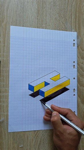 viral 3D Drawing letter H #3d #art #handwriting