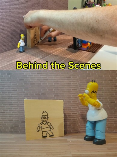 Behind the Scenes Homer the Artist ‎⁨‪@JAKKSPacific‬ The Simpsons Stop Motion