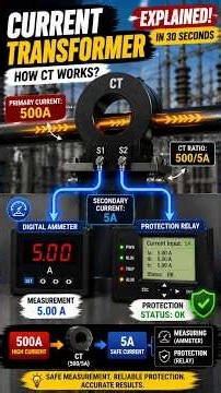 Current Transformer (CT) Explained in 30 Seconds | How CT Works?