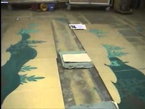 NHK大河ドラマ「元禄繚乱」障壁画制作1998年7～8月、日本画家・絵本画家 後藤 仁