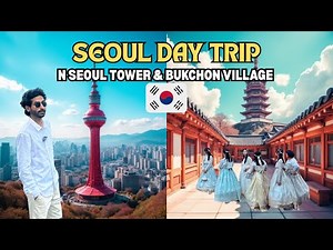Seoul Day Trip: Namsan Tower & Bukchon Village 🇰🇷 | South Korea Vlog in Urdu/Hindi