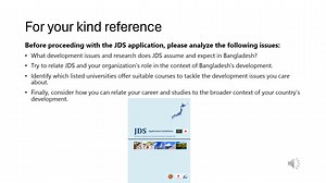 How to prepate JDS Application 2