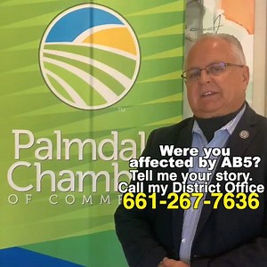 4.7K views · 42 reactions | #AB5 eliminates the ability of Californians to choose work that is flexible, particularly in the growing gig economy, and puts the livelihood of millions of independent contractors at risk. If you will be impacted by #AB5, please let me know in the comments section or call my office at 661-267-7636. | Assemblyman Tom Lackey | Facebook