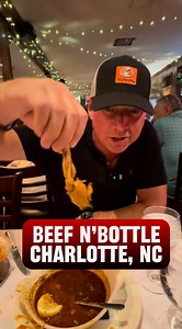 We all came for the steak but the frog legs stole the spotlight at Beef ‘n Bottle in Charlotte, NC. The shrimp always gets us too—can’t skip it. And that horseradish? Some kinda HOT. 🔥🔥Old-school vibes, legendary flavor, and still one of our favorite places to eat in the Queen City. If y’all head there, tell ’em Keef & Jess sent you! 🥩❤️ #charlottenc #clteats #keefandjess #queencity | Keef & Jess