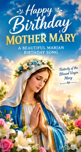 👑🌹 Happy Birthday Mother Mary | Queen of Heaven | Beautiful Catholic Marian Song 🙏✨