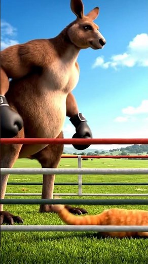 Giant Kangaroo vs Orange Cat | Epic Boxing Fight & Rescue Story