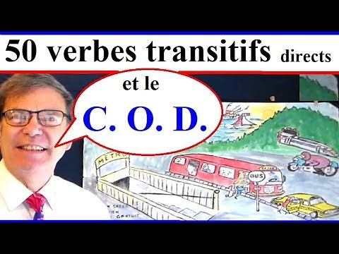List of 50 French direct transitive verbs and the direct object