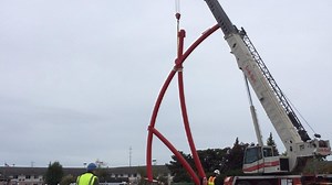 Crews working to erect statue of The Springfield Flame at Gateway and Beltline