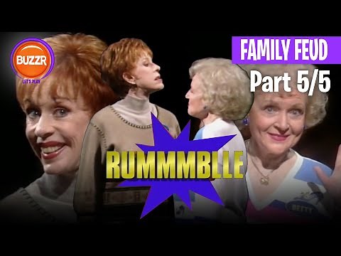 1995 Family Feud | Betty White vs. Carol Burnett HEAD to HEAD! Pt. 5 | BUZZR