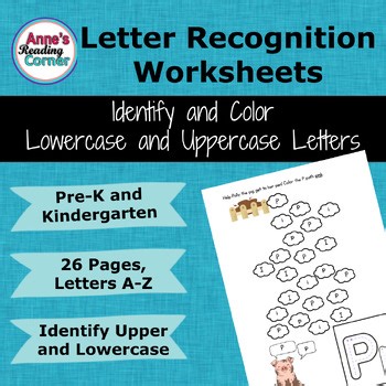Letter Recognition Upper and Lowercase Pre-K and Kindergarten