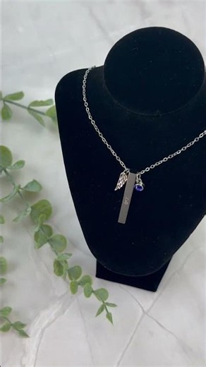 Angel Engraved Necklace | A Memorial Gift for a Lost Loved One #Shorts