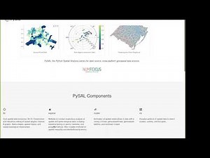 SpatialAPI20 - Teaser for Tutorial 3: PySAL: Python Spatial Analysis Library