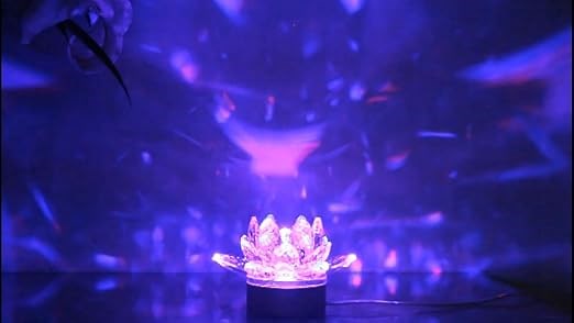 Crystal lotus lamp, LED color light conversion effect