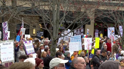 Thousands pack downtown Grand Rapids for ‘Hands Off!’ protest