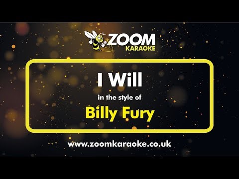 Billy Fury - I Will (Karaoke Version) with Lyrics On Screen