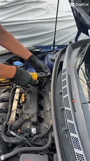 Spark plug replacement #automobile #mechanic #kia