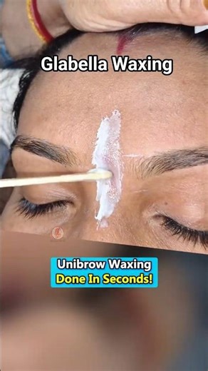 Unibrow Waxing | Clean Center in Seconds ✨#brow #waxing