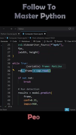People Detection Using Computer Vision (Read Frames One By One) #python #computervision