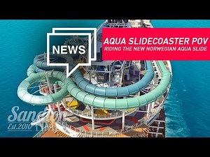 AQUA SLIDECOASTER POV | Riding The New Norwegian Aqua Slide