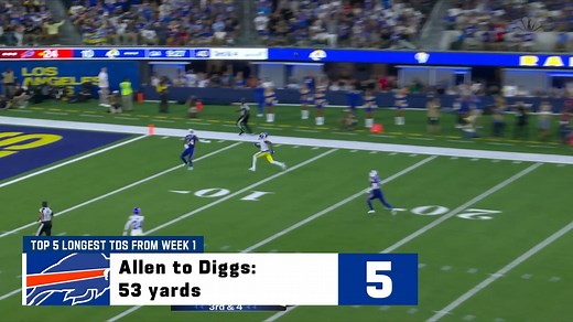 84K views · 1.2K reactions | Big plays are so back.  The five longest touchdowns of Week 1! | NFL | Facebook
