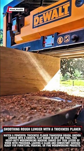 Smoothing Rough Lumber with a Thickness Planer #woodworking #woodscraft #satisfying #wood