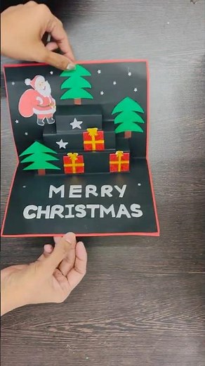 Diy christmas card making with paper #diy #craft #christmascard #papercraft