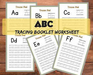 ABC Tracing Worksheets A–Z | Alphabet Letter Tracing Printable | Preschool & Kindergarten Handwriting Practice PDF - Etsy