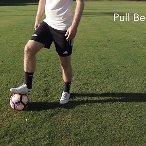 Footwork exercise: Use the underside of one foot to pull the ball back. Then use the inside of that same foot to push the ball behind your leg. Stop the ball with your other foot, and repeat the exercise the opposite direction. | AllAttack