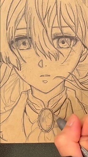 【ヴァイオレット・エヴァーガーデン】アナログで描いてみた【Violet Evergarden】 #ヴァイオレットエヴァーガーデン #violet #illustration #drawing
