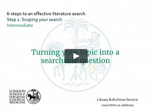 1.2. Turning your topic into a searchable question using PICOST