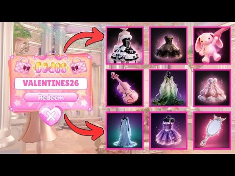 Hurry! Get ALL New Codes Before the Valentine’s Update in Dress To Impress!