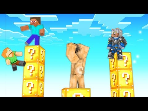 2 VS 2 in *LUCKY BLOCK* Race on Minecraft