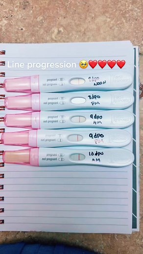 10 DPO Line Progression: Pregnancy Test Journey ❤️