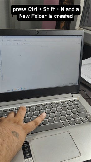 📁 Did You Know?Just press Ctrl + Shift + N and a New Folder is created instantly in Windows! ⚡